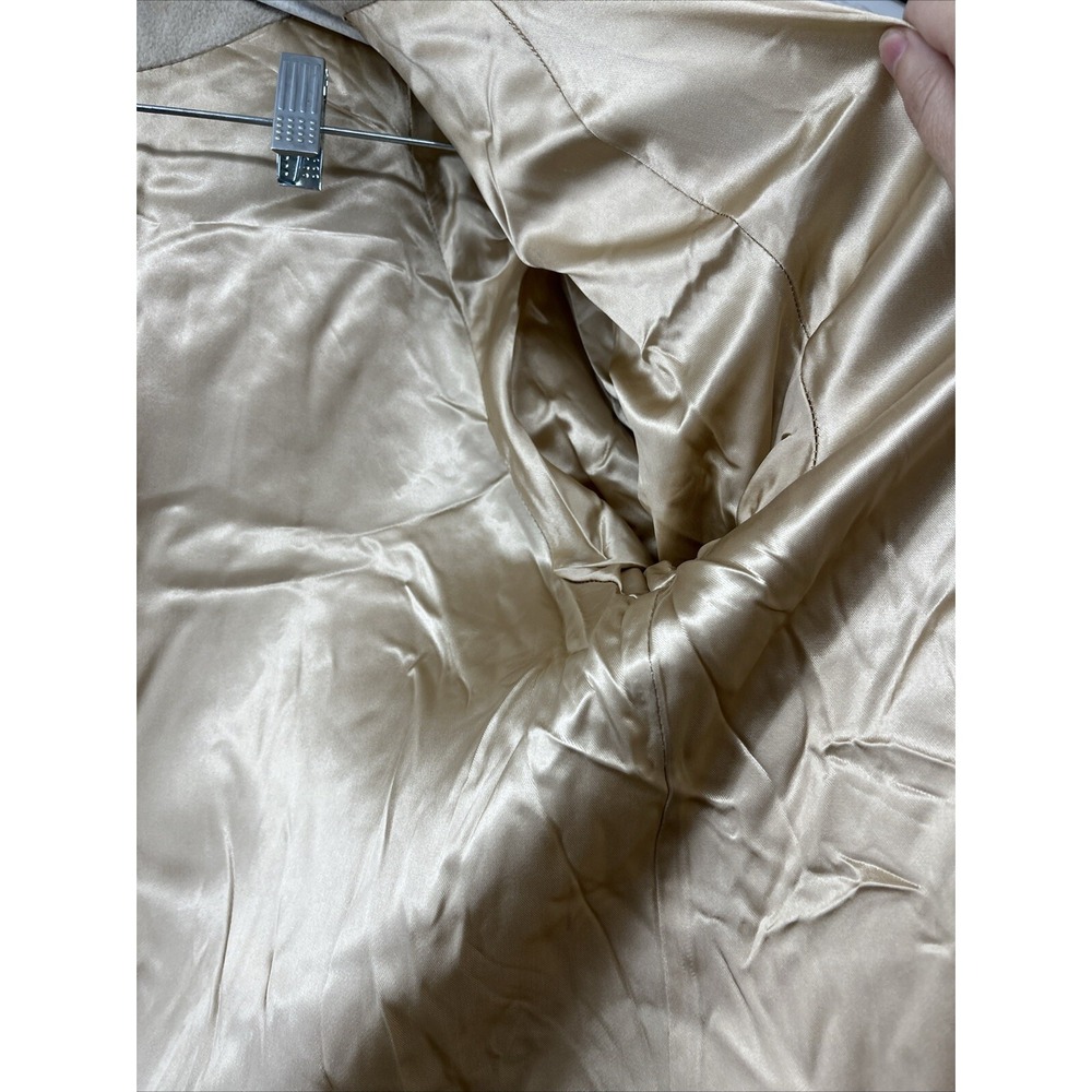 Vintage Kashmiraj Luxurious Man Made Cashmere Beige Trench Coat Elegant Fashions - Picture 11 of 15